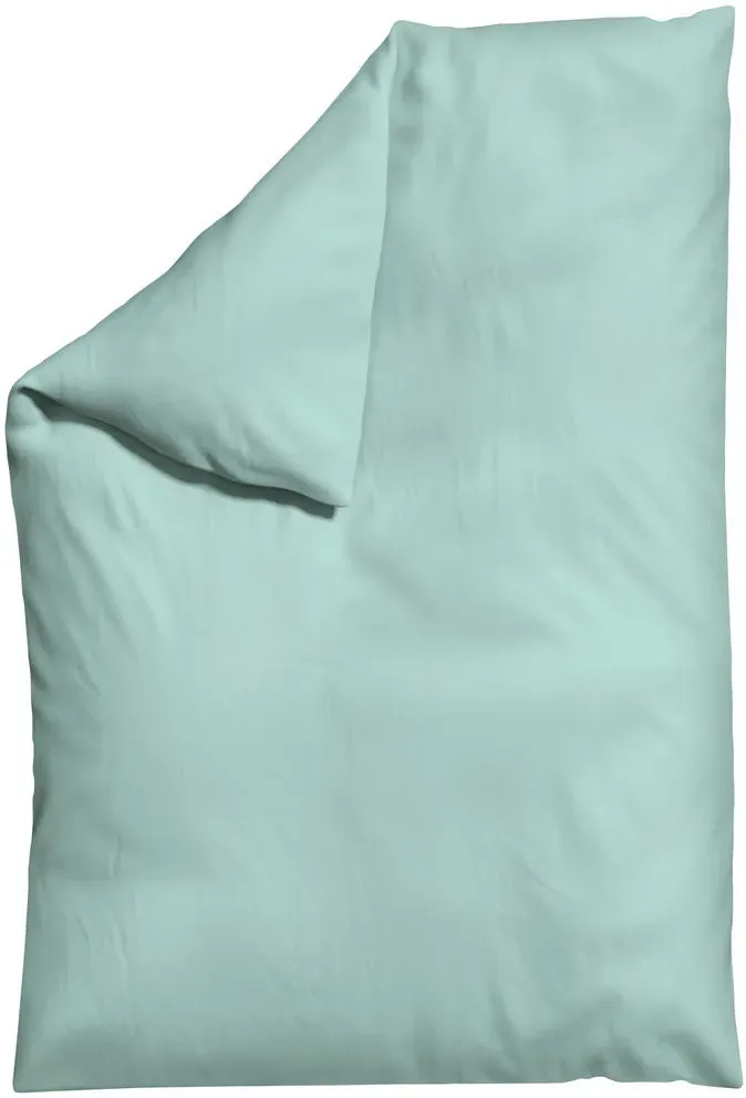 Woven Satin Uni Baumwolle Petrol Light 135 x 200 cm