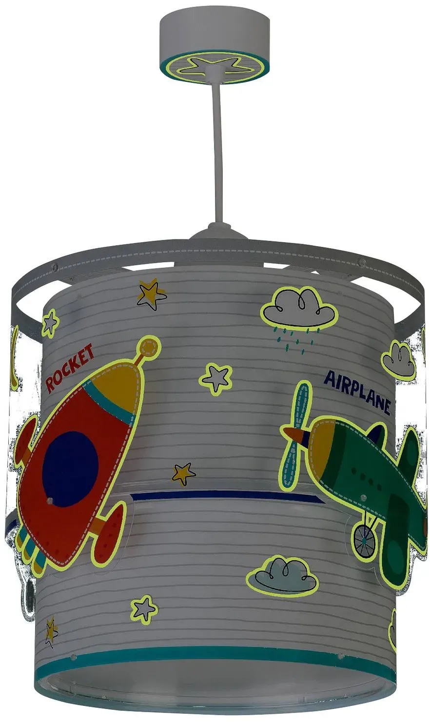 kinderzimmer, Deckenlampe Flugzeuge, und Autos