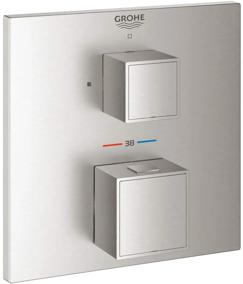 Grohtherm Cube Duschthermostat für 1 Verbraucher Supersteel 24153DC0
