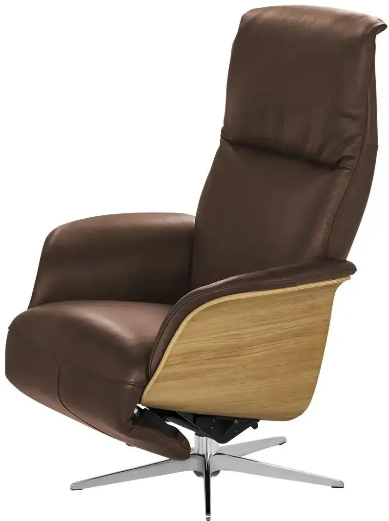 Relaxsessel Frederik Kunstleder 78 x 113 x 79 cm Braun mit Relax-Funktion