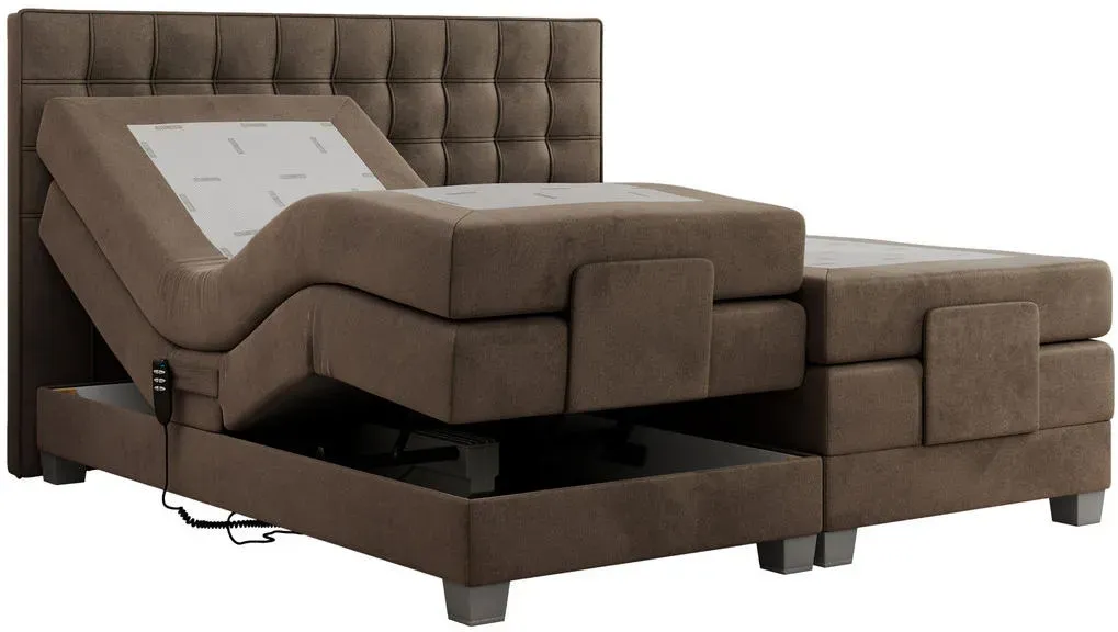 Boxspringbett 140 x 200 cm H4 Braun