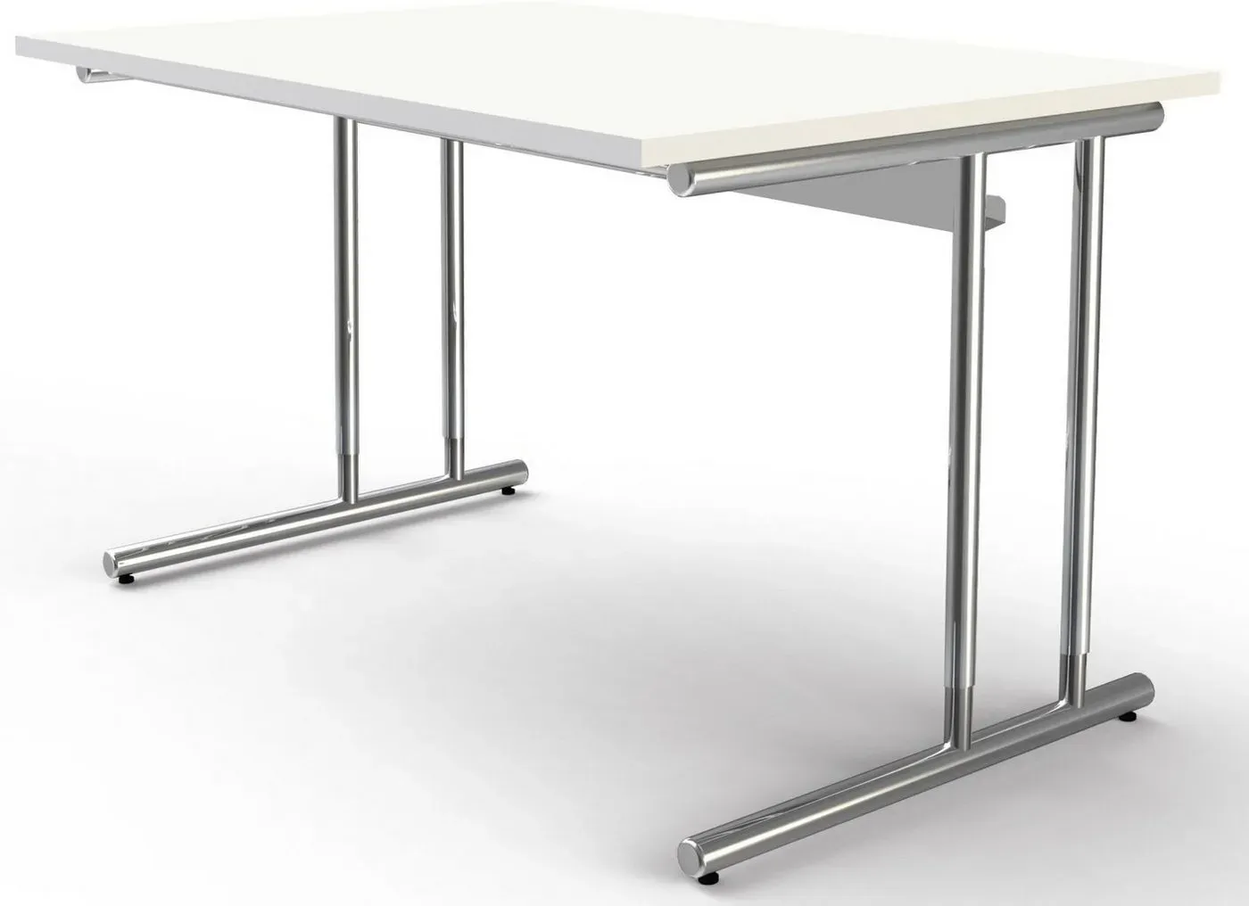 Schreibtisch Artline 120 cm Glas weiß
