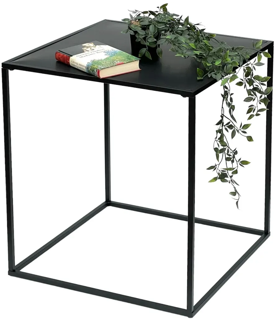 Couchtisch Schwarz Metall 52 x 60 x 52 cm