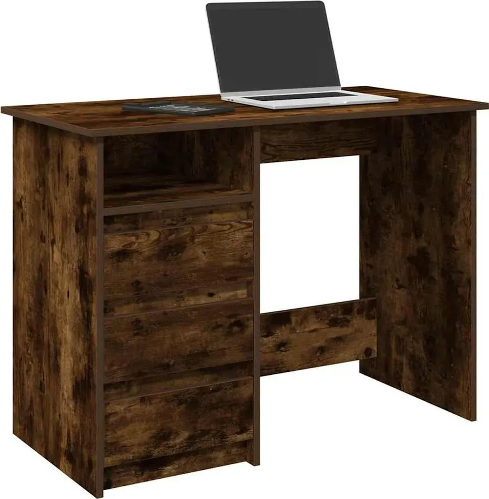 Schreibtisch Räuchereiche 102x50x75 cm Holzwerkstoff