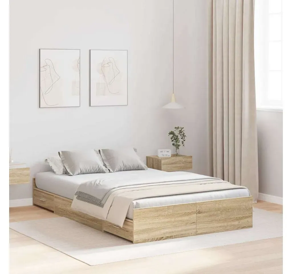 Aufbewahrungsbettgestell 120 x 200 cm Brown