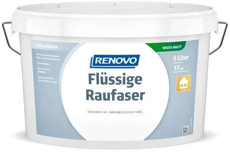 Flüssige Raufaser Weiss matt 5 l