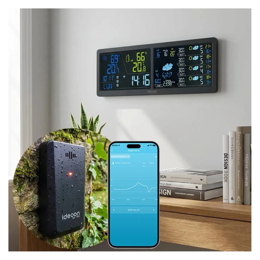 WLAN Wetterstation mit App & XXL Display Mehrfarbig