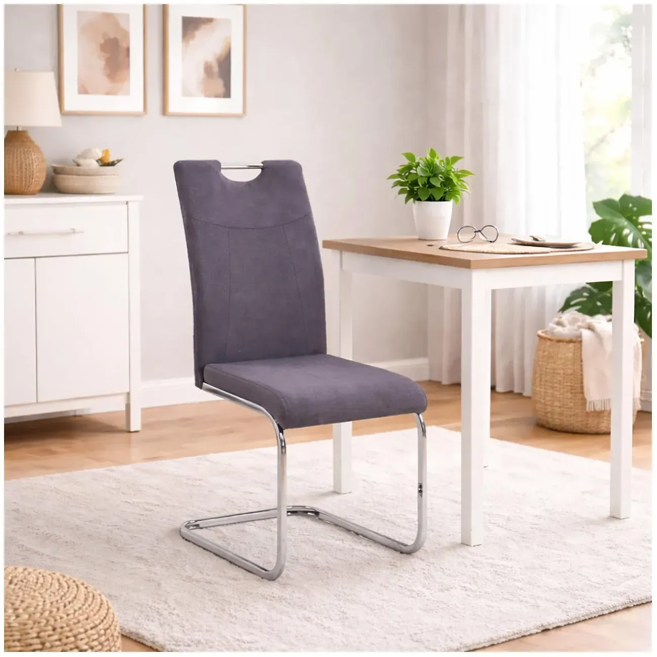 Schwingstuhl KellyC Polyester grau