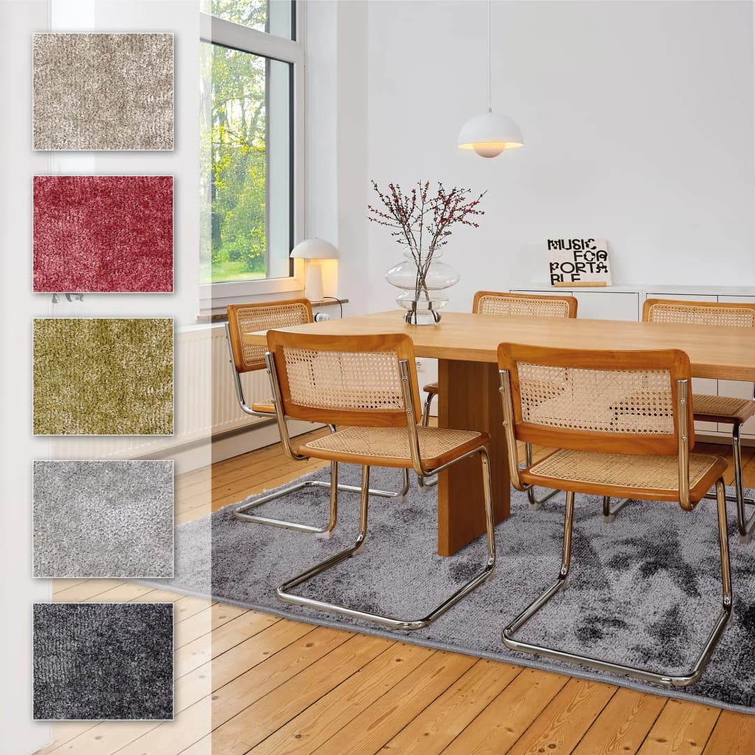 Stevie 250 Kurzflorteppich 160 x 230 cm Grau