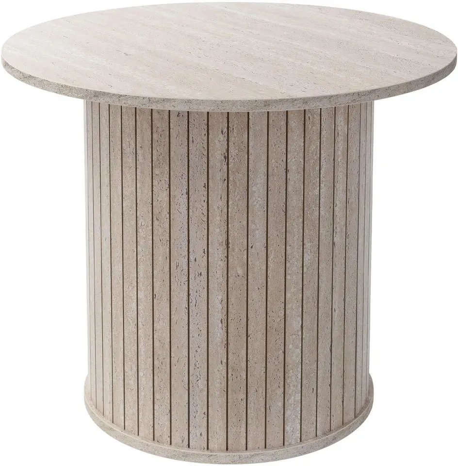Couchtisch rund Beige Holz 60 x 50 cm