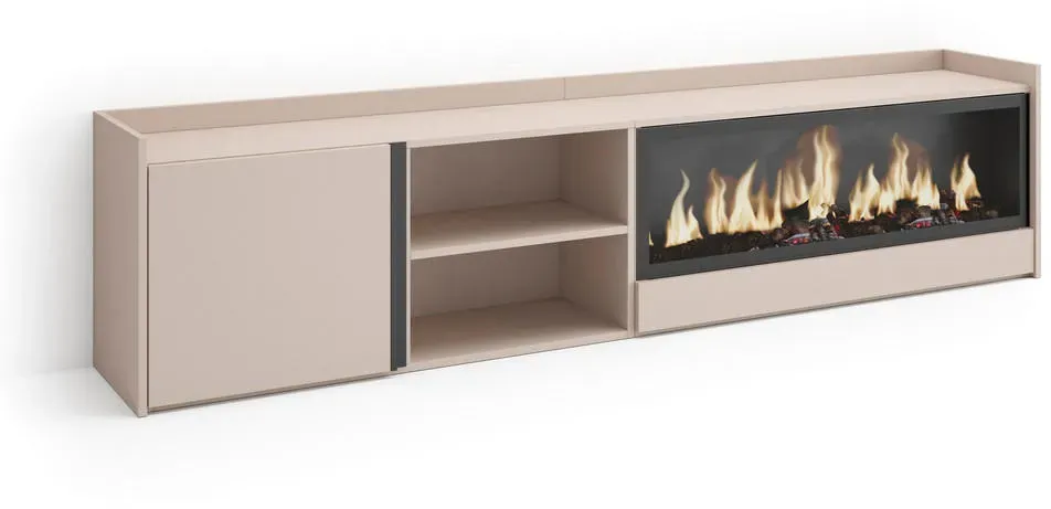 Lowboard 212x50 cm Beige Holzwerkstoff