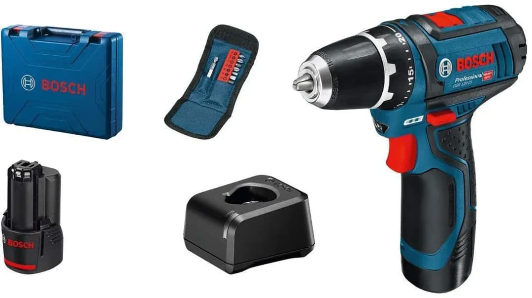 GSR 12V-15 Professional inkl. 2 x 2 Ah + Koffer 060186810G
