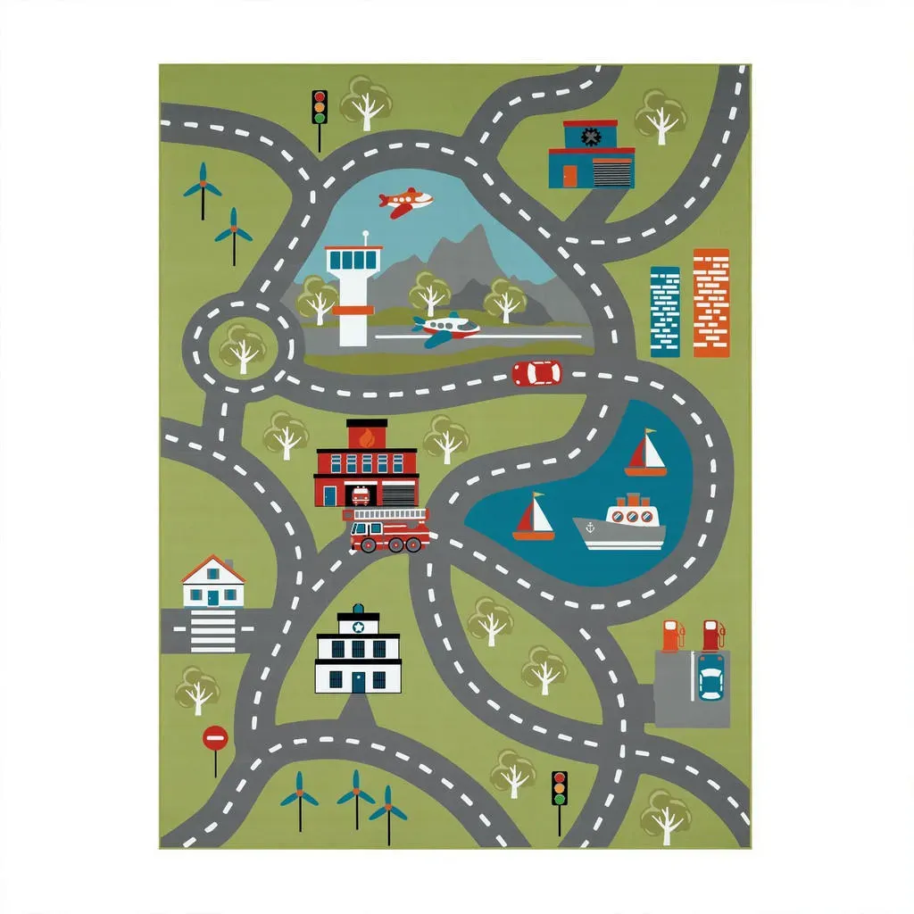 Kinderteppich 100 x 200 cm Grün