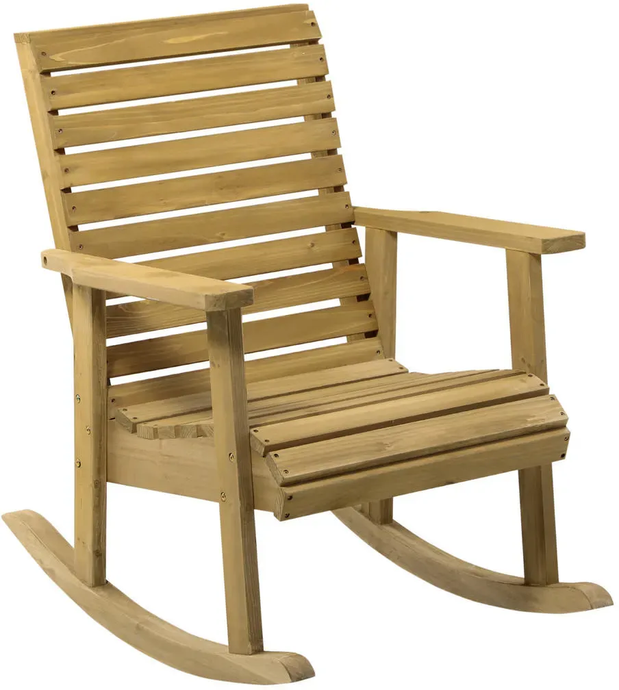 Schaukelstuhl Tannenholz 64 x 86 x 85 cm Braun/Hellbraun