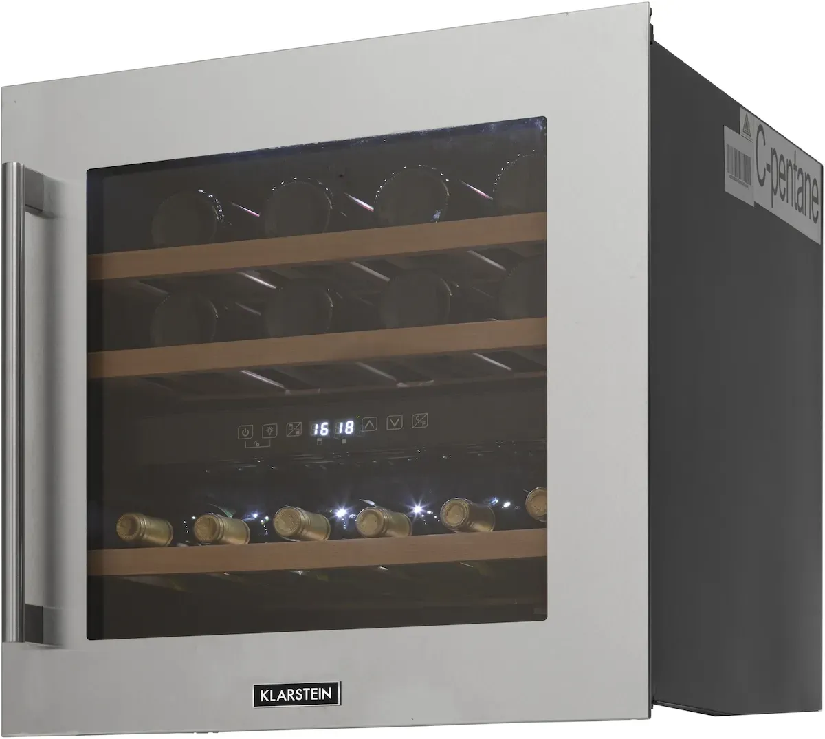 Vinsider 36 Weinkühlschrank 2 Kühlzonen 5-22°C 85l Edelstahl
