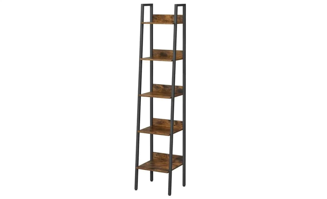 Bücherregal 33,8 x 30 x 170 cm Braun-Schwarz