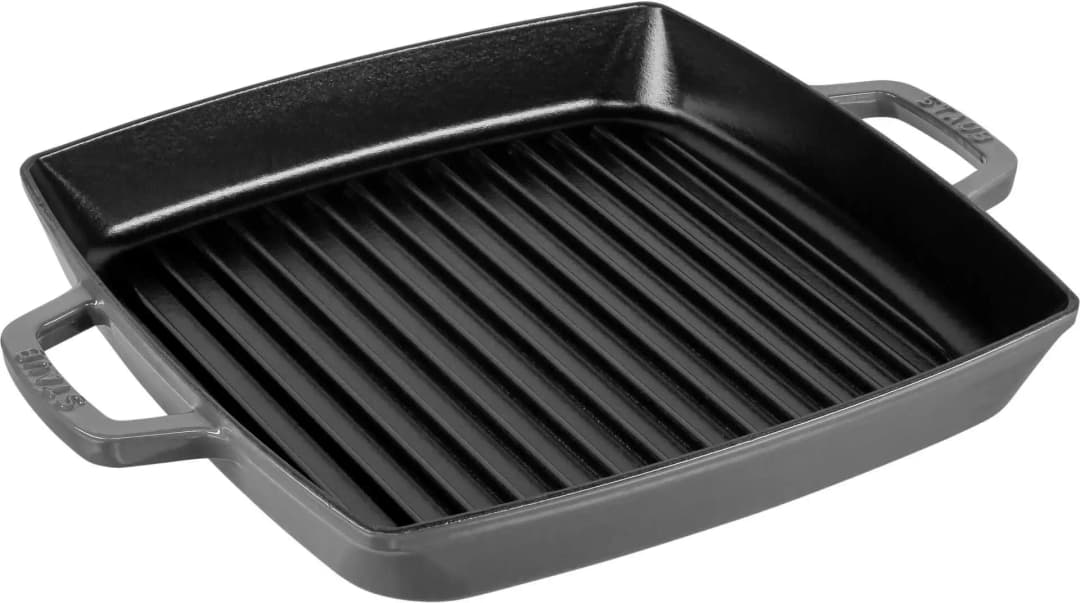 Grillpfanne mit 2 Griffen 28 x 28 cm graphit-grau