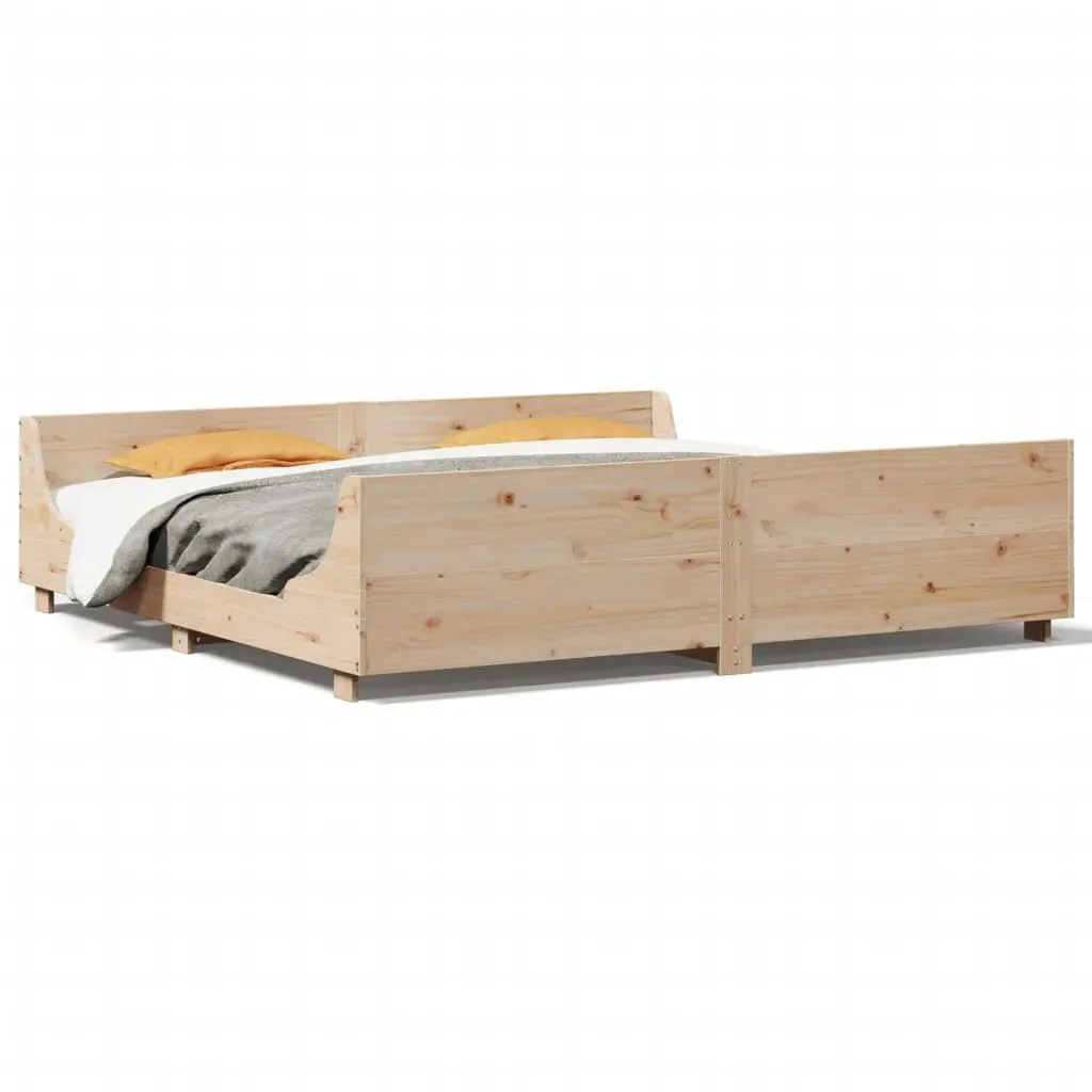 Massivholzbett 180 x 200 cm Beige