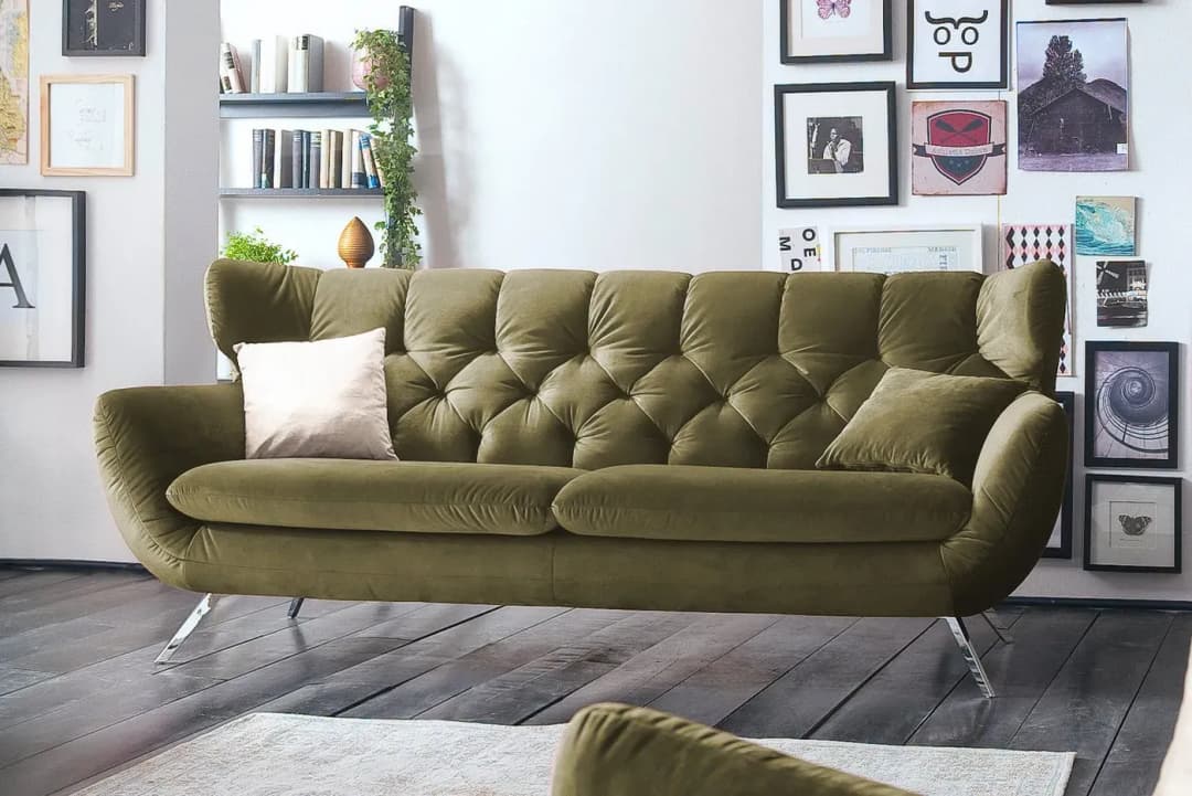 Couch Polyester 2,5-Sitzer Grün