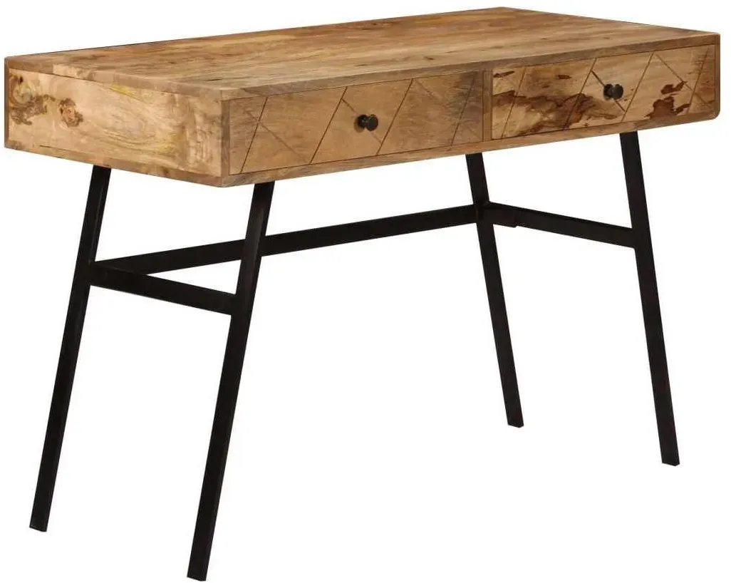 Schreibtisch mit Schubladen massivholz mango