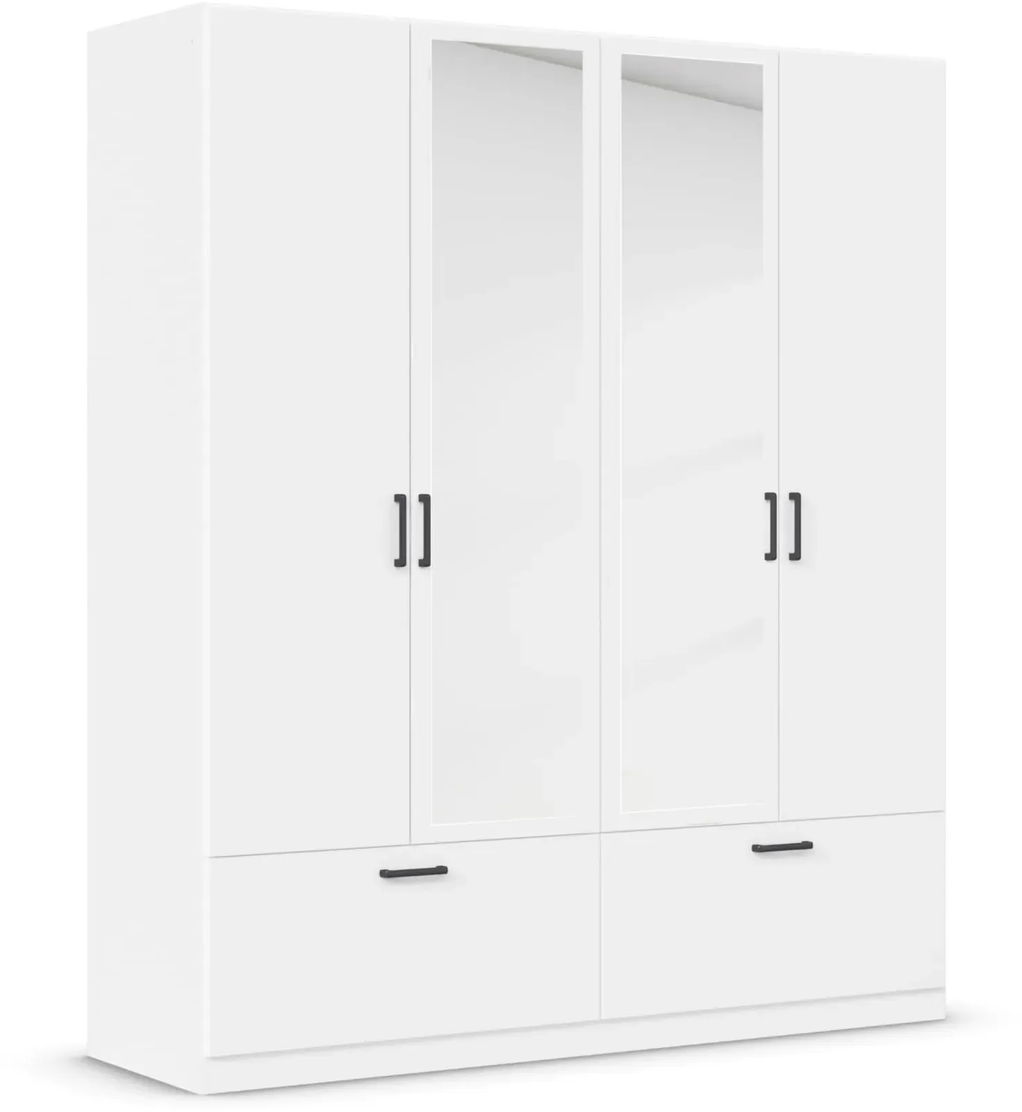 Drehtürenschrank Bari 180 x 210 x 54 cm Weiß