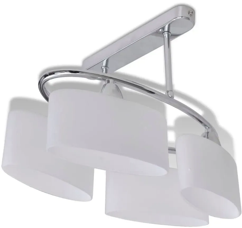 Deckenleuchte 4 x E14 Glas schwarz