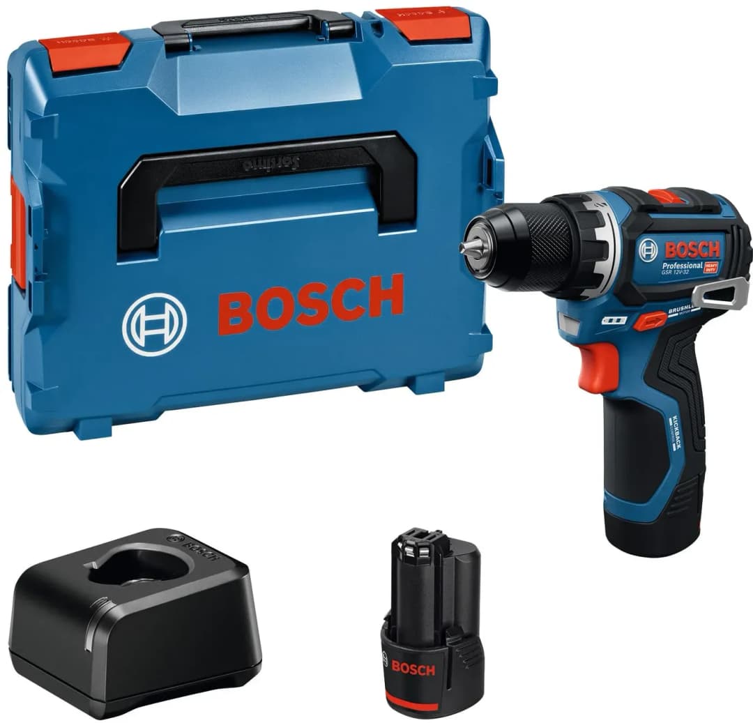 GSR 12V-32 inkl. 2 x 2,0 Ah + L-BOXX