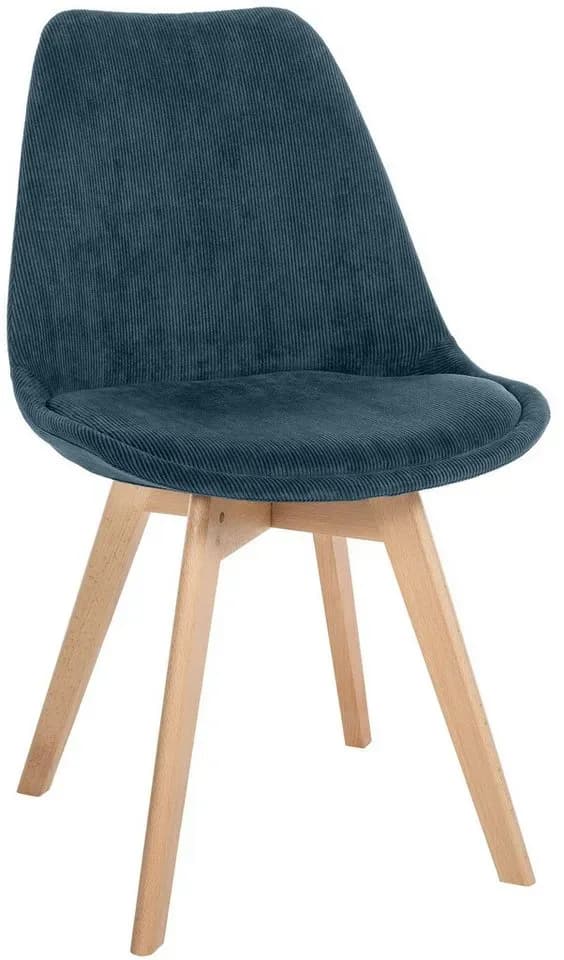 Küchenstuhl Linares Cord blau