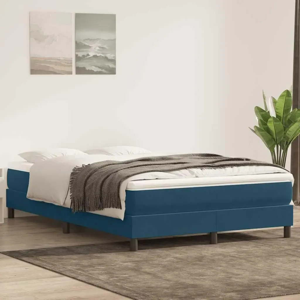Boxspringbett 140 x 220 cm Dunkelblau