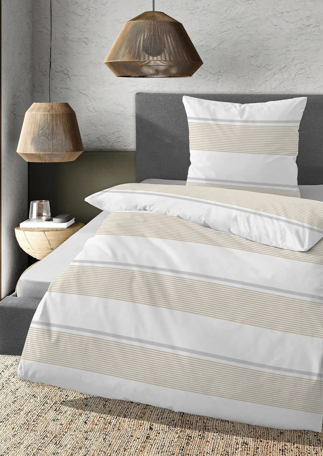 0041302 Renforcé Braun 155 x 220 cm + 80 x 80 cm