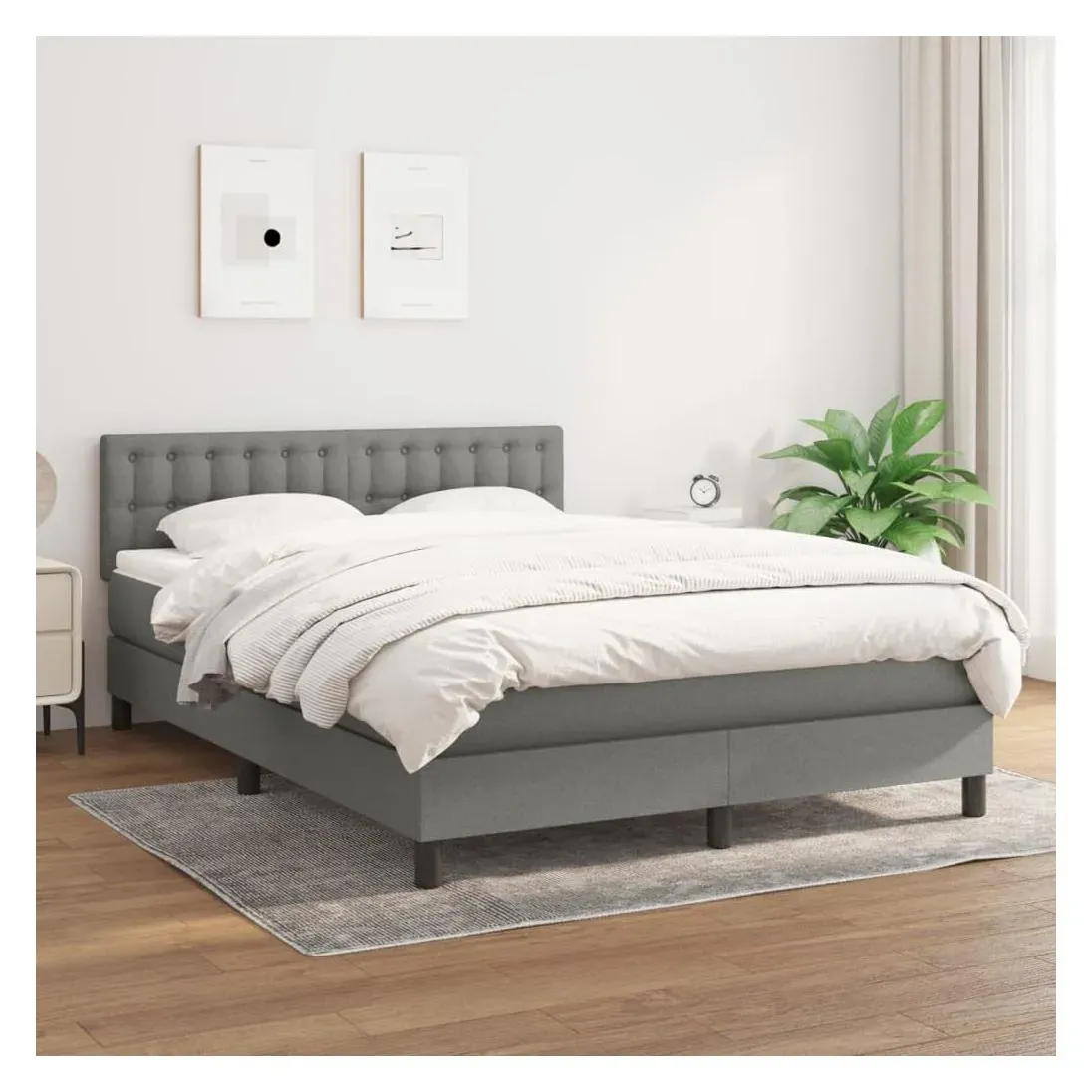Boxspringbett 160 x 200 cm Dunkelgrau