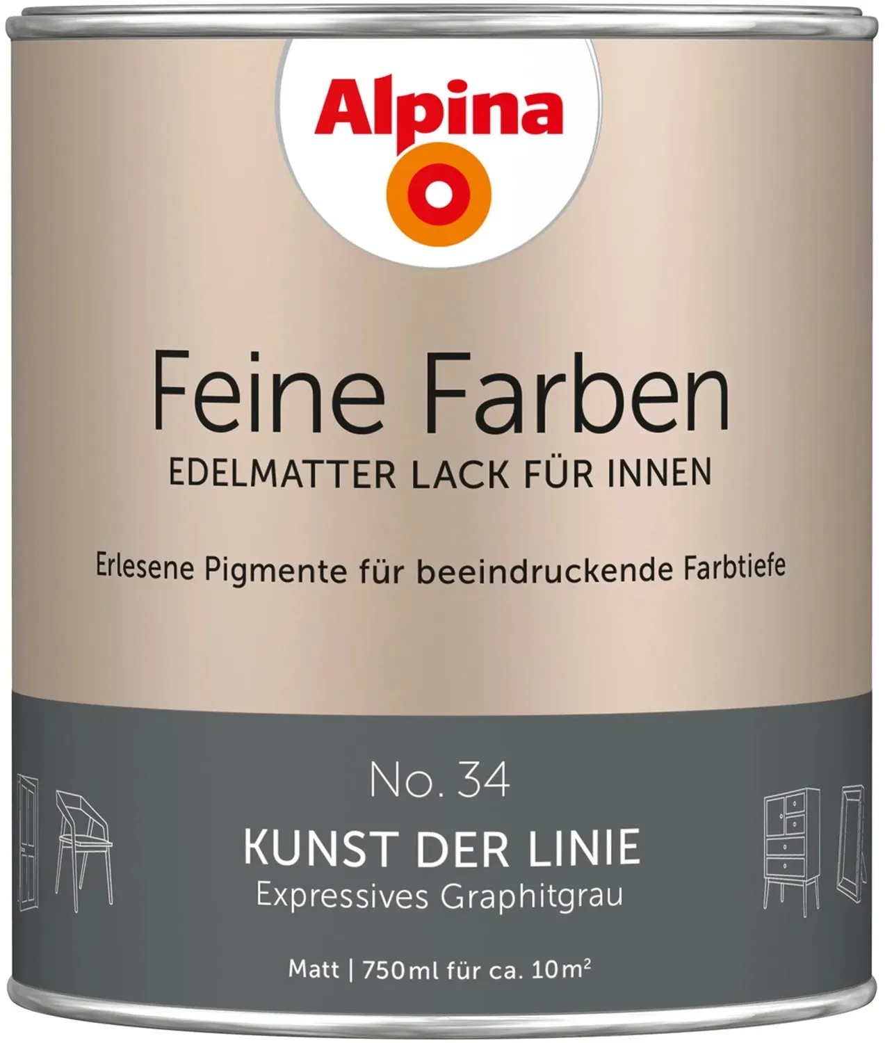 Feine Farben Lack 750 ml No. 34 kunst der linie
