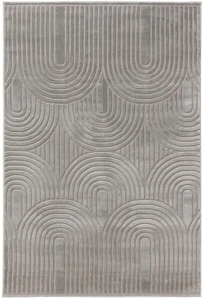 Claire Kurzflorteppich 140 x 200 cm Grau