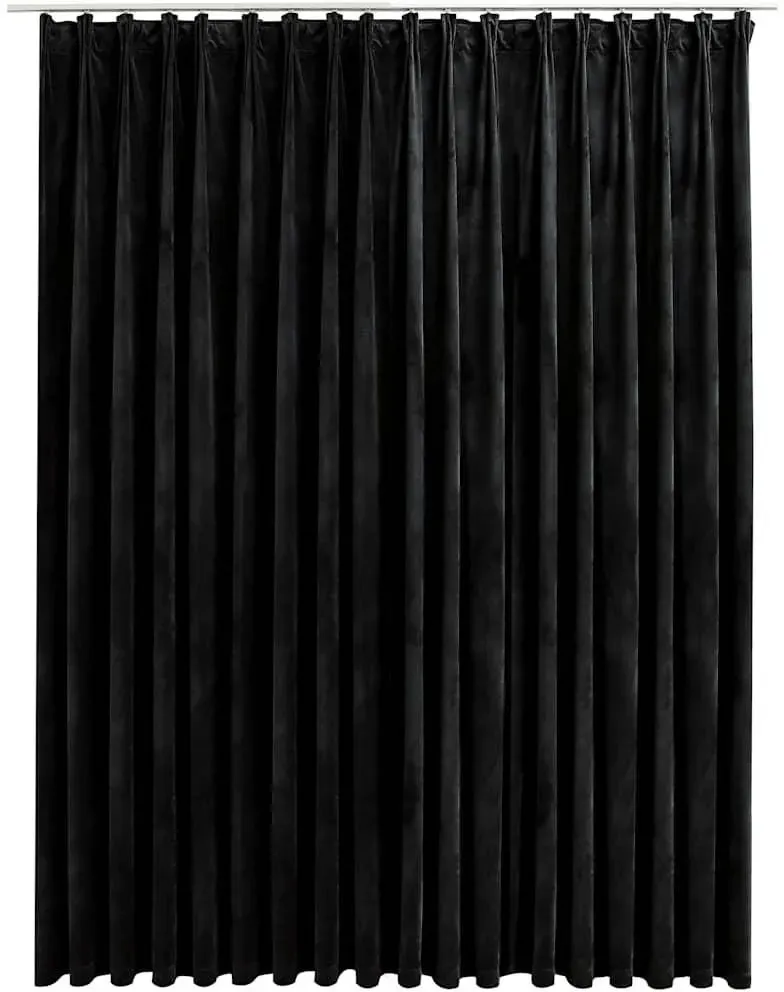 Verdunkelungsvorhang Kräuselband 245 x 245 cm Schwarz 1 St.