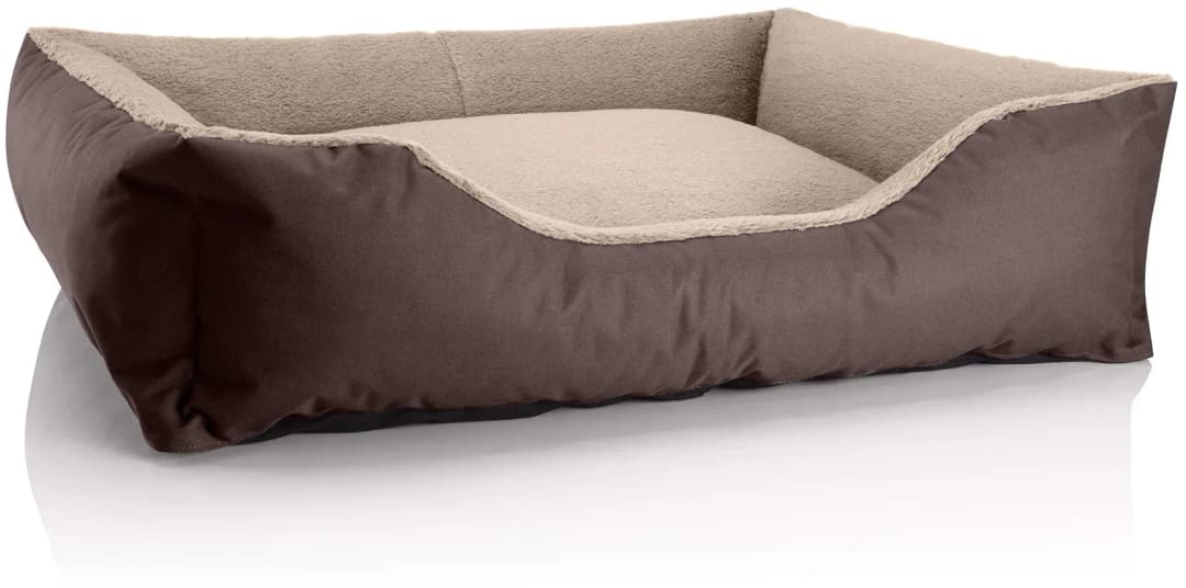Hundebett Teddy XL 100 x 85 cm braun-beige