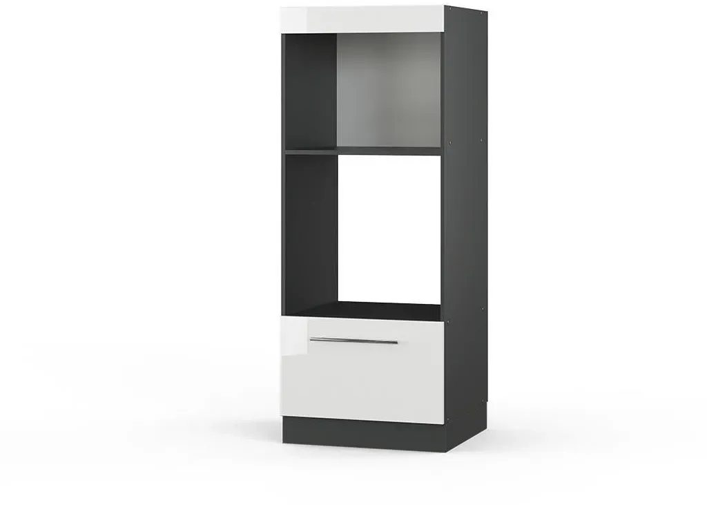 Hochschrank Mikrowellenumbauschrank 60 x 153,6 x 58,1 cm Weiß