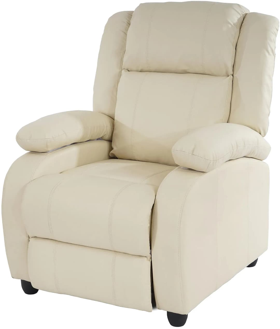 Fernsehsessel Lincoln Kunstleder 84 x 102 x 0 cm Beige mit Kopfteil