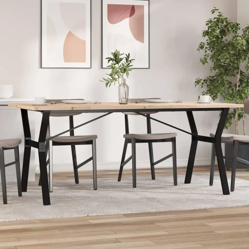 Y-Gestell 180 x 75,5 x 90 cm braun