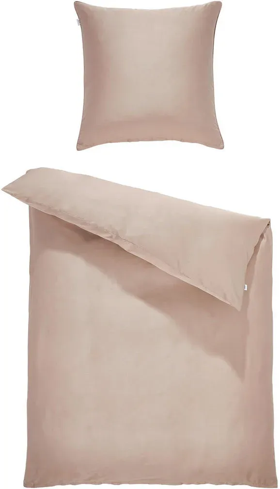 Pure Unifarben Baumwolle Rosa 135 x 200 cm + 80 x 80 cm