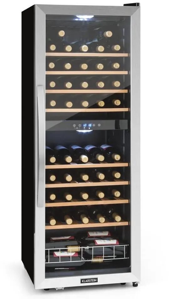 Vinamour 54 Duo Weinkühlschrank 2 Zonen 148 Ltr 54 Fl Touch-Display