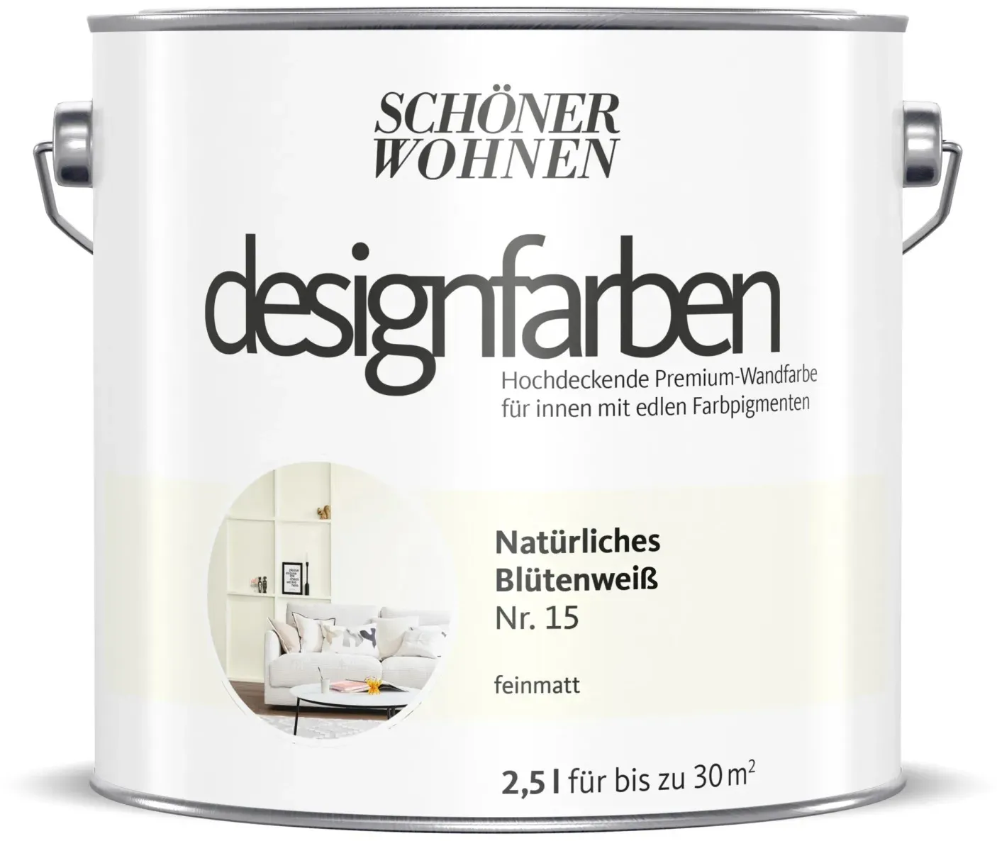 Designfarben 2,5 l natürliches blütenweiß