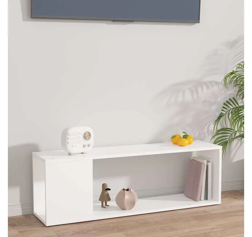 TV-Schrank 100x24x32 cm Weiß Holzwerkstoff
