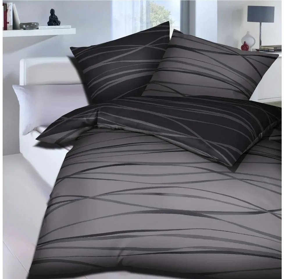 Motion Mako-Satin zinn 155 x 220 cm + 80 x 80 cm