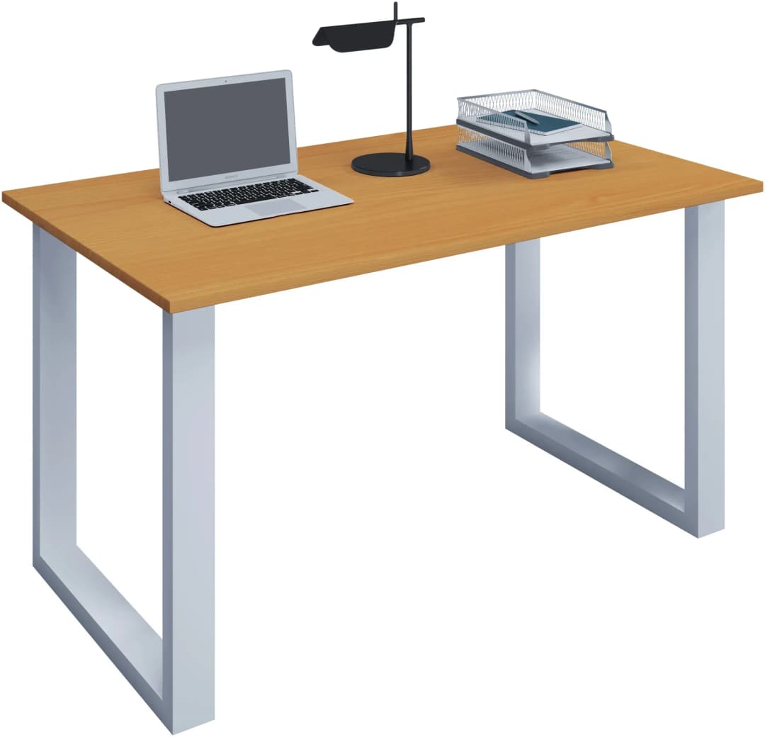 Schreibtisch Lona U 110 x 80 cm buche nachbildung/weiß