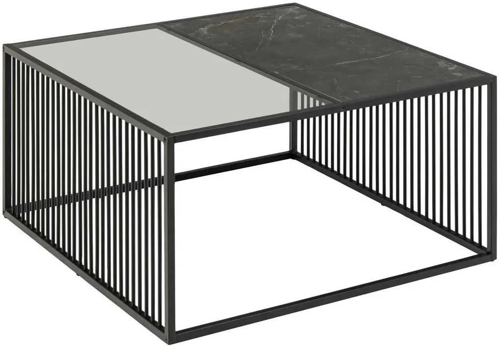 Strington Schwarz Glas 80 x 40 x 80 cm
