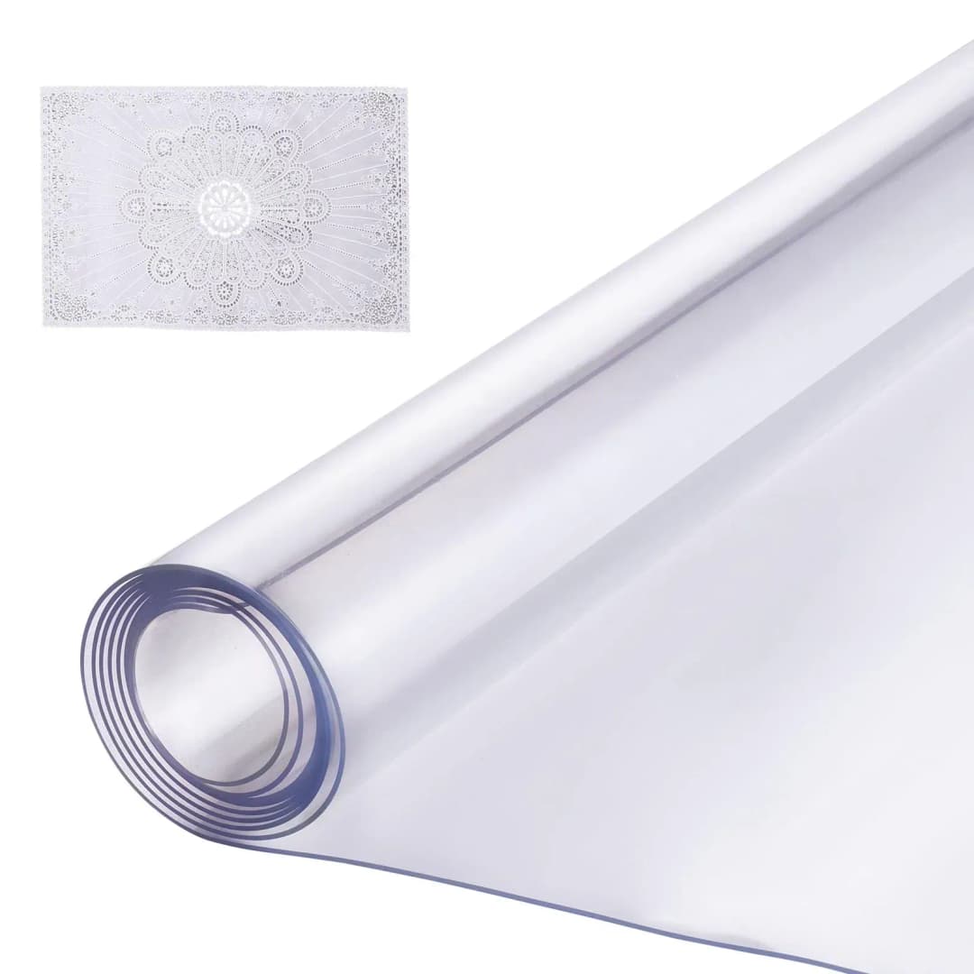 Tischdecke PVC 137,2 x 137,2 cm Transparent