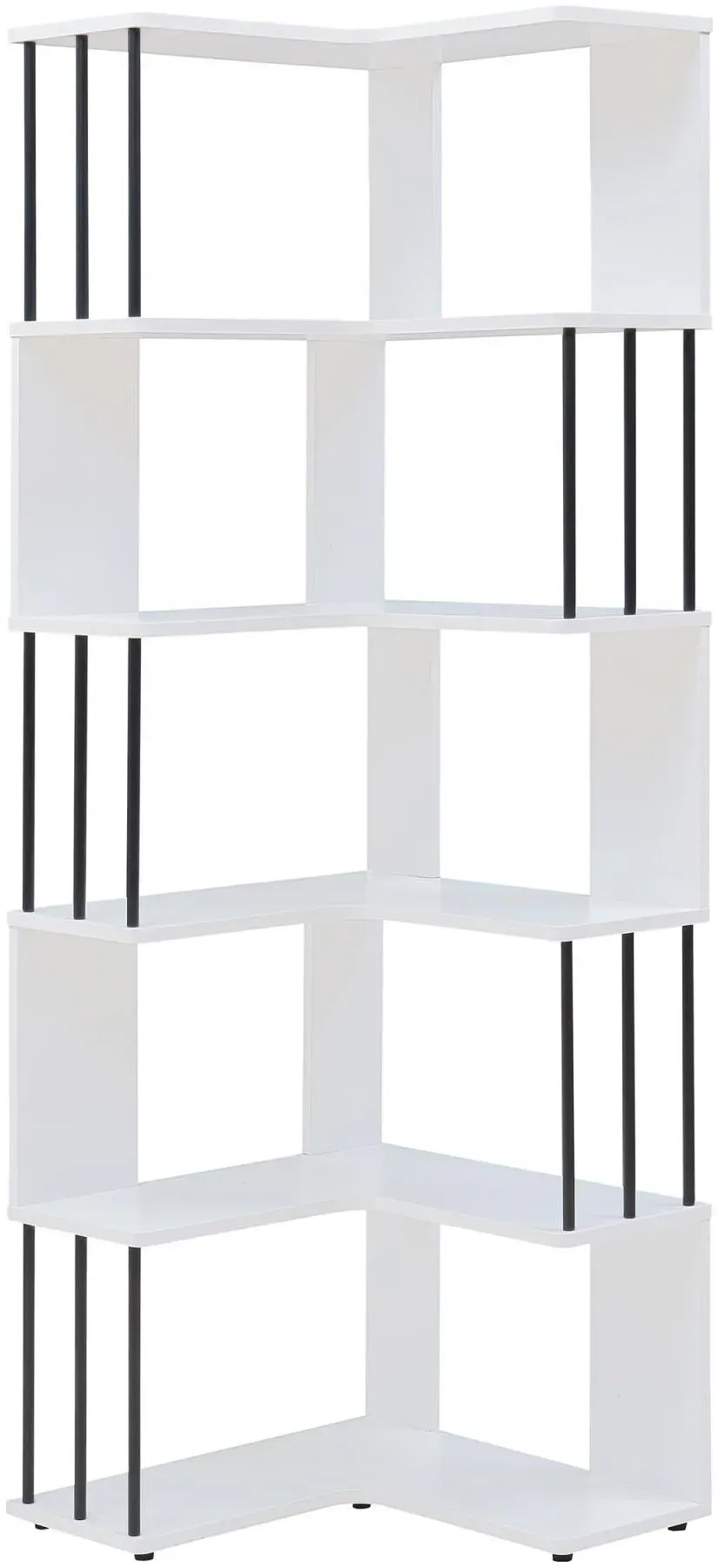 Eckregal 160 x 54 x 54 cm Weiß
