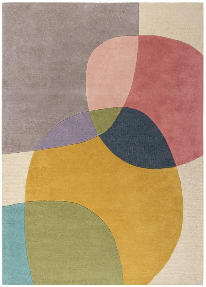 AIRE Wollteppich 120 x 170 cm Mehrfarbig