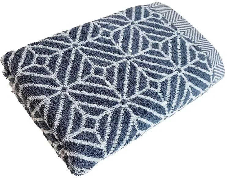 Design Rauten Duschtuch 67 x 140 cm dunkelgrau