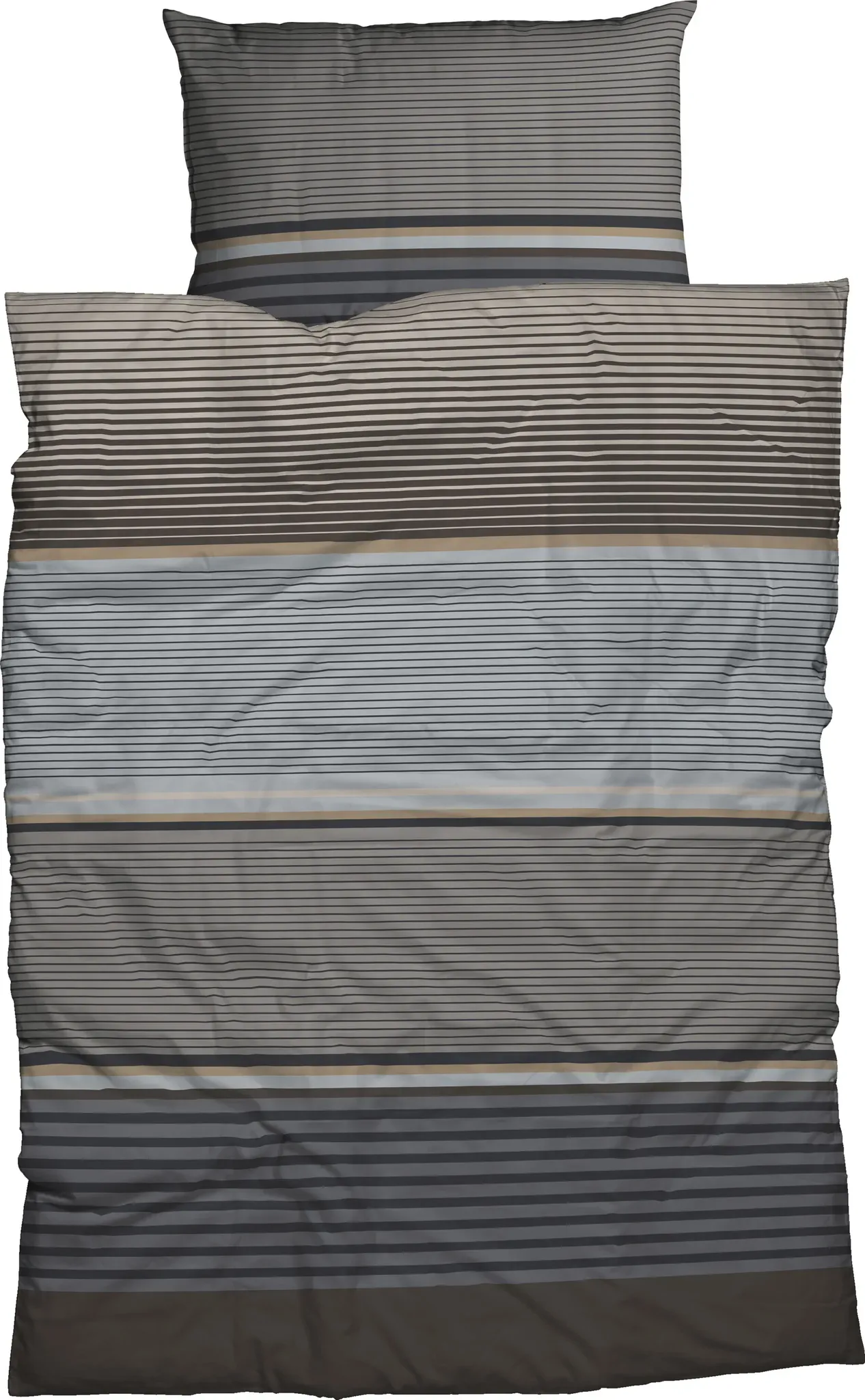 Orsa Satin Braun 200 x 220 cm + 2 x 80 x 80 cm